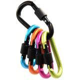 5 Pcs D-Ring Key Chain Carabiner Locking Clip Hook For Camping With Portable Tent Camping Hammock For Hiking Camping
