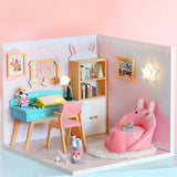 CUTEBEE Doll House DIY Miniature Dollhouse Model Wooden Toy Furnitures Casa De Boneca Dolls Houses Toys Birthday Gift H012