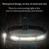 LED Headlamp Flashlight Rechargeable COB High Bright Headlight with Motion Sensor for Outdoor Camping Hiking Fishing Running