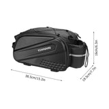 Lixada 10L Multifunctional Bicycle Rear Seat Bag Waterproof Cycling Bike Rack Trunk Cargo Bag Pannier Bag Handbag Shoulder Bag