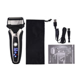 USB Rechargeable Electric Shaver Stainless Steel Shaving Machine Men 3D Triple Floating Blade Razor Shaver barbeador eletrico