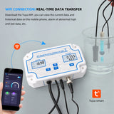 Digital Tuya WIFI PH/ORP/Temp Meter 3 IN 1 Water Quality Tester Aquarium Accurate PH Monitor Acidometer  APP Control US/EU Plug