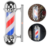 50cm/19.7inch Barber Shop Pole Rotating Lighting Red White Blue Stripe Rotating Light Stripes Wall Hanging LED Downlights