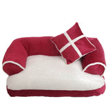 Luxury Comfortable Pet Sofa Warm Soft Velvet Large Dog Bed Puppy House Kennel Cozy Cat Nest Sleepping Mat Cushion Pet Bedding