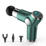 Fascial Gun 6-Level Variable Frequency Vibration Muscle Massager Portable Quiet Electric Body Massager 4 Massage Heads