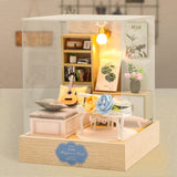 Diy House Doll House Furniture Miniature Building 3D House Model Assemble Wooden Dollhouse Kit Roombox Kids Toys Birthday Gifts