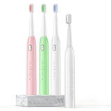 Electric automatic rechargeable  sonic IPX7  Waterproof toothbrush 5 Models with 2 Brush 3 Color