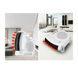 Vertical Electric Heater Household Small Convenient Quick Heating Desktop Electric Heater(EU Plug)