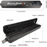 220V/110V Vacuum Sealer Packaging Machine  Household Food Vacuum Sealer Film Sealer Vacuum Packer Including 10Pcs Bags