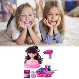 Styling Head Doll Kids Dolls Styling Head Makeup Comb Hair Toy Doll Set Pretend Play Princess Dressing Play Toys Makeup Learning