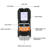 4 In 1 Wall Metal Detector Stud Finder Wall Wiring Wood Depth Moisture Detector Meter AC Voltage Live Wire Tracker Wall Scanners