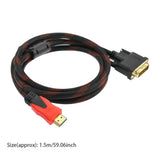 2pcs Adapter Cable  To DVI Bi-Directional Converter DVD Projector Video Portable Accessories Laptop HDTV 1.5m HD Monitor