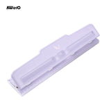 KW-trio Desktop Metal 4-Hole Adjustable Punch 10 Sheet Capacity Paper Hole Puncher with Scraps Collector Reduced Effort