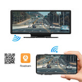 10.26 Inch Touch Screen 2K Car Portable Wireless Apple CarPlay Android Radio Multimedia GPS dual lens Dash Cam 1080P Stereo