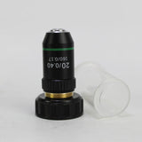 195 Black Achromatic Objective 4X 10X 20X 40X 60X 100X High Quality Microscope Objective Lens RMS 20.2mm Objective Parts