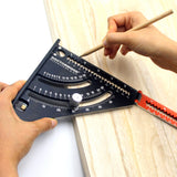 Foldable Multifunction Measuring Ruler Woodworking Positioning Tool Angle Adjusting Extendable Utility Tool