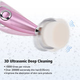 Face Cleansing Brush Silicone Facial Brush Deep Cleaning Blackhead Remover Pore Cleaner Sonic Electric Skin Care Brushes