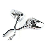 2 Pieces Full Angle Adjustment Electric Car Rearview Mirror Reversing Mirror Skull Claw Motorcycle Rearview Mirror