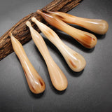 2Pcs Natural Yak Horn Massage Wand Face Body Acupuncture Point Massage Stick Physiotherapy Reflexology Skin Beauty Gua Sha Tool