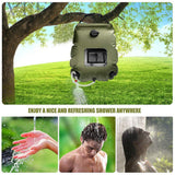 Switchable Shower Head20L Water Bags Outdoor Camping Solar Shower Bag Foldable Heating Camp Shower Hiking Climbing Bath Bag