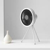 Outdoor Tripod Fan USB Rechargeable Camping Desk Fan Portable Ceiling Fan with 3 Speeds Adjustable for Home Office Camping