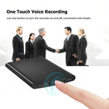 16G Mini Voice Recorder 192 Hours Recording Capacity MP3 Ultra-thin Voice Activated Recorder for Meeting Work Lecture Interview