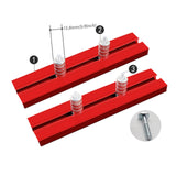 Woodworking 16/18/20mm Dog Hole Baffle Plate Planing Stop Board Workbench Aluminum Alloy Auxiliary T Track Clamp Saw Table Tools