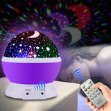 LED Rotierenden Stern Projektor Fernbedienung Neuheit urlaub Beleuchtung Mond Sky Rotation Kinder Kindergarten Nacht Licht Batt