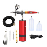 Upgraded Airbrush Kit Portable Auto Mini Air Brush Gun With Compressor Quiet For Art Cake Nail Model Painting Tattoo Manicure