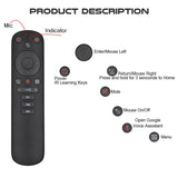 G50S Remote Control 2.4G Smart Voice Remote Control Support Multimedia Devices Built-in Gyroscope Wireless Flying Mouse
