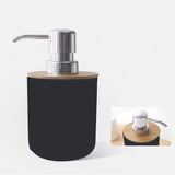 6-Piece Bamboo Bath Accessory Set Environmentally Friendly Toilet Accessory Set with Lotion Dispenser Etc.