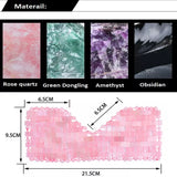 Natural Gemstone Bead Jade Sleep Mask Rose Quartz Amethyst Eye Mask Promote Relaxation Gua Sha Body Massage Tool For Health Care