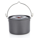 Hot Selling Outdoor Supplies Aluminum Alloy 4L Camping Hanging Single Pot Camping Picnic Soup Pot  Camping Stove