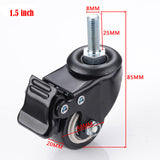4Pcs Furniture Caster Heavy Duty 120kg 1.5 inch 40mm 360 Rotatable Screw Swivel Castor Wheels Trolley Rubber Protective