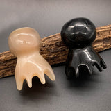 1Pcs Natural Yak Horn Octopus Comb Head Meridian Scraping Scalp Massage Brush Acupuncture SPA Gua Sha Therapy Massage Relax Tool