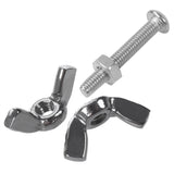 250 Pcs Accessories: 20 Pcs Wing Nuts Butterfly Nuts Silver, M3x0.5Mm &amp; 230 Pcs M3 Hex Hex Drive Button Head Socket Cap Bolts Sc