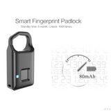 P4 USB Charge Fingerprint Lock Anti-theft Keyless Lock Home Luggage Door Padlock PXPA
