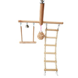 Bird Cage Stand Play Gym Conure Perch Playground Climbing Ladder Swing Rattan Ball Chew Toys for Parrot Lovebirds Budgies C42