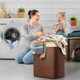 Laundry Basket with Handles 2 Pack, Collapsible Linen Laundry Hampers Built-in Lining with Detachable Brackets