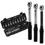 WISRETEC 2-20Nm 1/4 Inch 18PCS Dual Scable Torque Wrench Set Preset Torque Wrench Bits Set Adjustable Torque Wrench