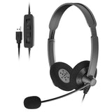 2021 New 3.5mm USB Head-mounted Calling Center Headset Laptop Computer PC Wired Stereo Earphone With Mic Noise Cancelling