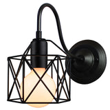 Vintage Led Wall Light Retro Loft Industrial Wall Lamp Black E27 Iron Simple lampshade Cage Guard Sconce Indoor Lighting Fixture
