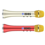 2 Set L-698D 20W Portable Wireless Bluetooth Karaoke Microphone Speaker with Big Power for Sing/Meeting, Gold & Red