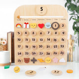 Children Bedroom Wooden Calendar Perpetual Desk Wall Calendar Toy Baby Cognitive Early Educational Toys Kids Educational Toys