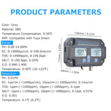 Wifi Digital Water Quality Tester Wall Mounted 6 in 1 Water Analyzer PH/ EC/ TDS/ SALT/ S.G/ Temperature APP Remote Monitoring