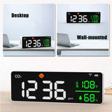 New Wall-mounted Rechargeable CO2 Detector Meter Digital Carbon Dioxide Air Quality Monitor Temperature Humidity NDIR Sensor