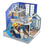 Cutebee DIY DollHouse Wooden Doll Houses Miniature Dollhouse Furniture Kit Toys for Children New Year Christmas Gift  Casa M025