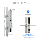 Waterproof European Style TTlock Bluetooth fingerprint access electronic Smart door lock For Aluminum Glass Door