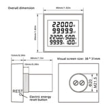 100A  AC 50~300V AC 250-450V Digital Voltage Current Power Electricity Display Frequency Meter 45.0Hz-65.0Hz