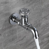 G1/2 Black/Chrome Wall Mounted Bathroom Balcony Outdoor Garden Faucet Single Cool Solid Brass Washer Faucet